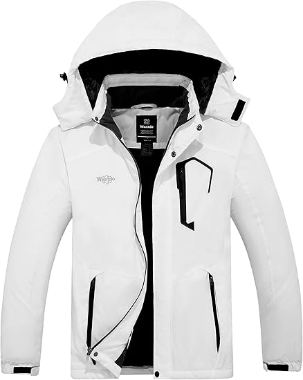 Men's Mountain Waterproof Ski Jacket Windproof Rain Jacket Winter Warm Hooded Coat - Zetra Shop