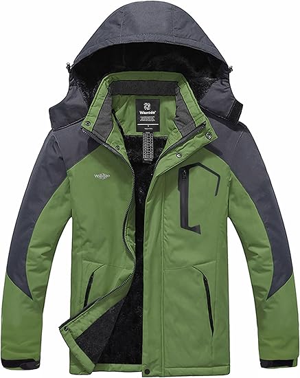 Men's Mountain Waterproof Ski Jacket Windproof Rain Jacket Winter Warm Hooded Coat - Zetra Shop