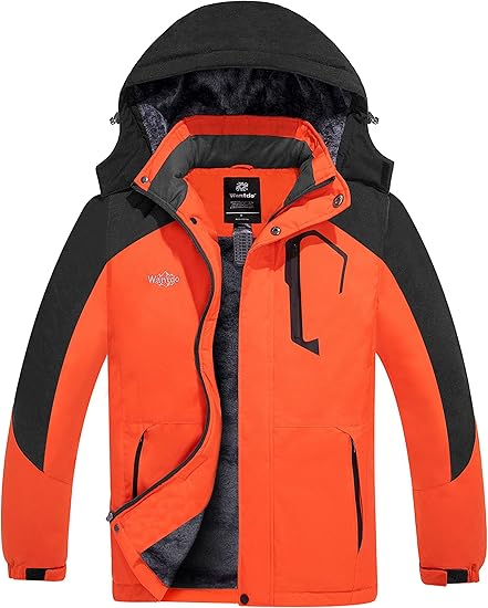 Men's Mountain Waterproof Ski Jacket Windproof Rain Jacket Winter Warm Hooded Coat - Zetra Shop