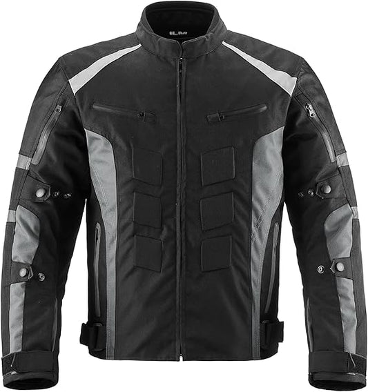 Motorcycle Jacket with CE Armor for Men Enduro Touring Dualsport Riding Water Resistant Textile All - weather B02 - Zetra Shop