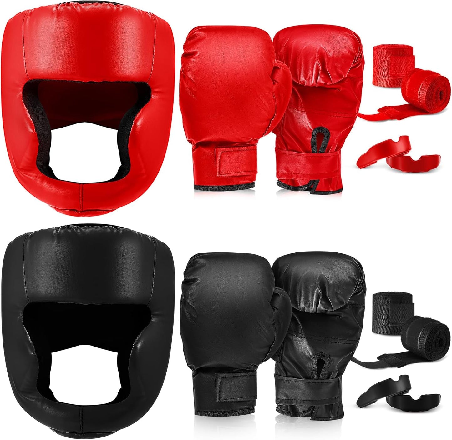 14 Pcs Boxing Set Including 2 Pair of 16 oz Boxing Gloves Headgear Helmet and Hand Wraps Mouth Guards Gifts for Adults Youth Beginners Training Equipment - Zetra Shop