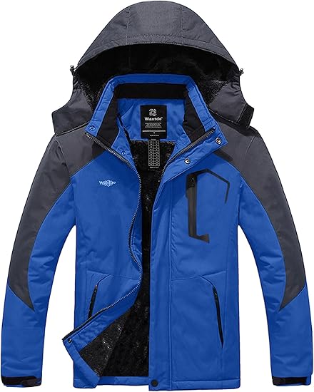 Men's Mountain Waterproof Ski Jacket Windproof Rain Jacket Winter Warm Hooded Coat - Zetra Shop