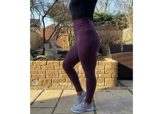 Plum Premium Sports Leggings with Pockets - Zetra Shop