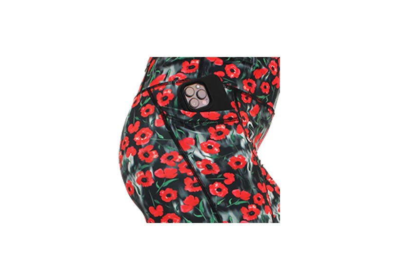 Poppy Field leggings with pockets - Zetra Shop