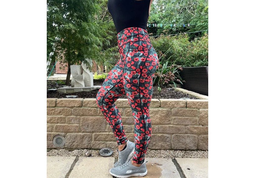 Poppy Field leggings with pockets - Zetra Shop